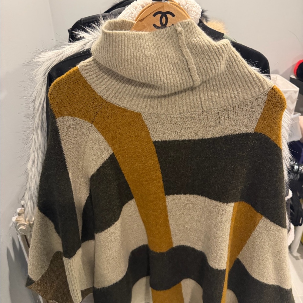 Chic Striped Turtleneck Sweater
